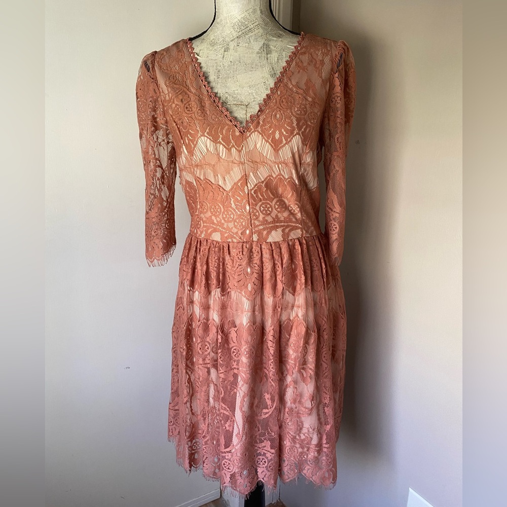 Pink lace dress